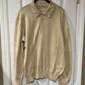 Gran Sasso Men’s Knit Sweater cream color Large